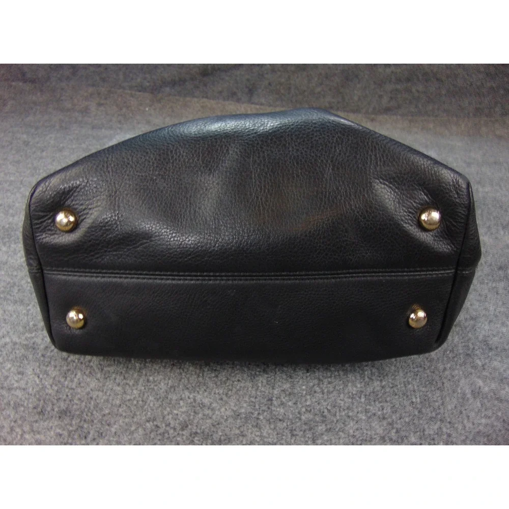 Michael Kors Black Pebbled Leather Chain Strap‎ Tote Shoulder Bag Designer Purse